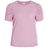 Vila Topi & Bluze Noos Top Anine S/S - Pastel Lavender Rožnata Cene