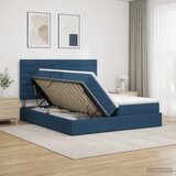  s od storage s uzglavljem Plava 180 x 200 cm Tkanina | shoptok.hr