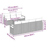  Set sofe s jastukom 8 pcs Crna i Krema poliratan | shoptok.hr