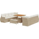  Sjedeća garnitura za vrt 11 kom. Bež poliratan 100 x 100 x 71 cm | shoptok.hr