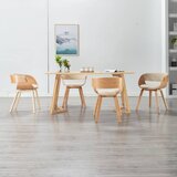 vidaXL Blagovaonske stolice krem 4 kom savijeno drvo i umjetna koža | shoptok.hr