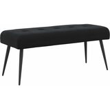  Klupa s gumbastim tkanjem Crna 110 x 40 x 46 cm Baršun | shoptok.hr