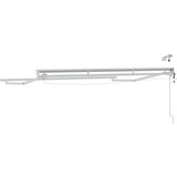  Električna nadstrešnica s profili LED Bela 3,5 x 2,5 m Aluminij, (5000207271) | Shoptok.si