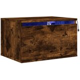  The Living Store Nočna stenska omarica z LED lučkami dimljen hrast - Stenska Nočna Omarica, (21503116) | Shoptok.si