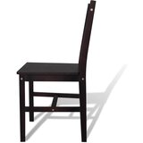 Maison Chic Jedilni stoli - Vzorci stoli 2 kosa temno rjavi iz borovine A502, (22032377) | Shoptok.si