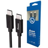 X Wave kabl tip-c muški na tip-c muški 1M 3A 5Gbps,blister,PVC crni Cene