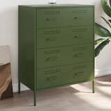  The Living Store Komoda olivno zelena 68x39x89 cm jeklo - Komoda, (21495929) Cene