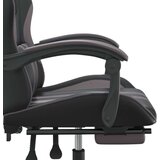  Okretna igraća stolica s osloncem crno-siva od umjetne kože | shoptok.hr