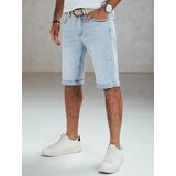 DStreet Spodenki męskie jeansowe niebieskie z paskiem | shoptok.hr
