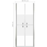  Vrata za tuš-kabinu napola matirana ESG 91 x 190 cm | shoptok.hr