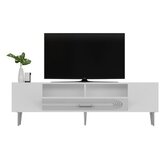 Hanah home Hanah Kućni TV komoda Dekol3, 150x48,2x29,6 cm, Bijelo-srebrna | Eponuda.ba