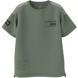 name it Majica 'LAUVEN' svetlo zelena / temno zelena / črna | Shoptok.si