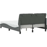 vidaXL Krevet s madracem tamnosivi 120 x 200 cm od tkanine | shoptok.hr