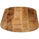 Stolna ploča 80x40x2 5 cm ovalna od masivnog grubog drva manga | shoptok.hr