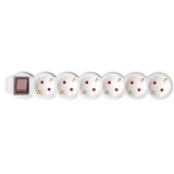 Home Produžni kabl, 6 utičnice, prekidač, 1.5mm², 5 met - NV 6K-5/WH/1, 5, Bijeli Cijene