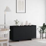 vidaXL Črna stranska omarica Črna Inženirski les 135 x 41 x 75 cm | Shoptok.si