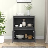  Komoda siva 60 x 34 x 75 cm od masivne borovine | shoptok.hr