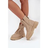 Boto Women's Ankle Boots Workers With Zipper Beige Tirina | shoptok.hr