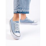 Shelvt Blue classic lace-up sneakers for women Cijene