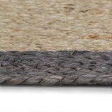  Ručno rađeni tepih od jute s tamnosivim rubom 120 cm | Eponuda.com