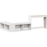  Noćni ormarić sa stolom bijeli 232x112x75 cm masivna borovina | shoptok.hr