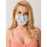 Fashionhunters Black and white protective mask with an imprint