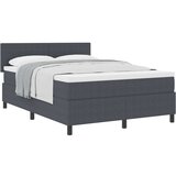  Postelja s škatlastim vzmetenjem z vzmetnico Temno siva 160x200 cm Žametna tkanina, (22082862) | Shoptok.si