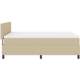 Box Spring Krevet s Madracem &amp LED Svjetlom Zelena Siva 140x200 cm Tkanina od kordure | shoptok.hr