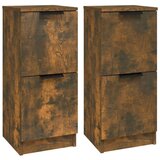  Komoda 2 kosa dimljeni hrast 30x30x70 cm konstruiran les, (20654079) | Shoptok.si