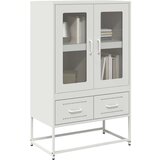 vidaXL Visoka omara bela 68x39x111,5 cm jeklo | Shoptok.si