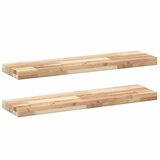 vidaXL Plutajuće police 2 kom 80x20x4 cm Neobrađeno puno drvo akacije - Prirodna 80 x 20 x 4 cm 2 1 | shoptok.hr