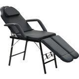 vidaXL prenosni kozmetični stol iz umetnega usnja 185x78x76 cm črn | Shoptok.si