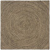  Tepisi za područja Prirodna i crna 160 x 160 cm Juta | shoptok.hr