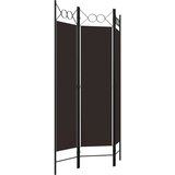 vidaXL Sobna pregrada s 3 panela smeđa 120 x 180 cm | shoptok.hr