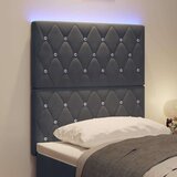  LED glava kreveta s LED trakama Tamno siva 80 cm Baršun | Eponuda.com