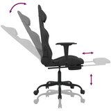 vidaXL Gaming stol z oporo za noge črno blago | Shoptok.si