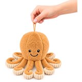  Plišana igračka hobotnica s elastičnim pipcima bež boje 30 cm | shoptok.hr