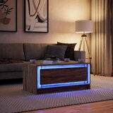  Stolić za kavu LED smeđa boja hrasta konstruirano drvo | Shoptok.si