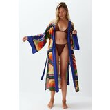 Trendyol Abstract Pattern Belted Maxi Woven Kimono & Kaftan cene
