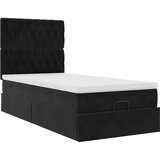  Otomanski okvir kreveta s madracima crni 80x200cm baršunasti | shoptok.hr