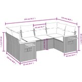  6-dijelni set vrtnih sofa od poliratana s jastucima sivi | shoptok.hr