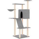  Penjalica za mačke sa stupovima za grebanje svjetlosiva 143 cm | shoptok.hr