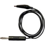 100CM PVC SW merilni kabel [lamelni vtič 4 mm - krokodil sponka] 1.00 m črna 1 kos, (20422747)