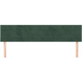  Posteljno vzglavje 2 kosa temno zeleno 100x5x78/88 cm žamet | Shoptok.si