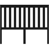  Uzglavlje za krevet crno 126 x 6 x 101 cm od masivne borovine | shoptok.hr