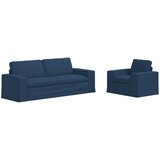  Set sofe 2 pcs Plava 222 x 80 x 82 cm tkanina | shoptok.hr
