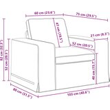 SOFA Tamno siva 103 x 80 x 82 cm tkanina | shoptok.hr