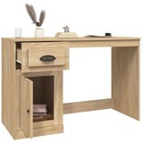 vidaXL Pisalna miza s predalom sonoma hrast 115x50x75cm inženirski les | Shoptok.si