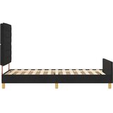  Krevetna konstrukcija s uzglavljem Crna 80 x 200 cm tkanina | shoptok.hr