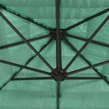  Vrtni suncobran s čeličnom šipkom zeleni 324x324x247 cm | shoptok.hr